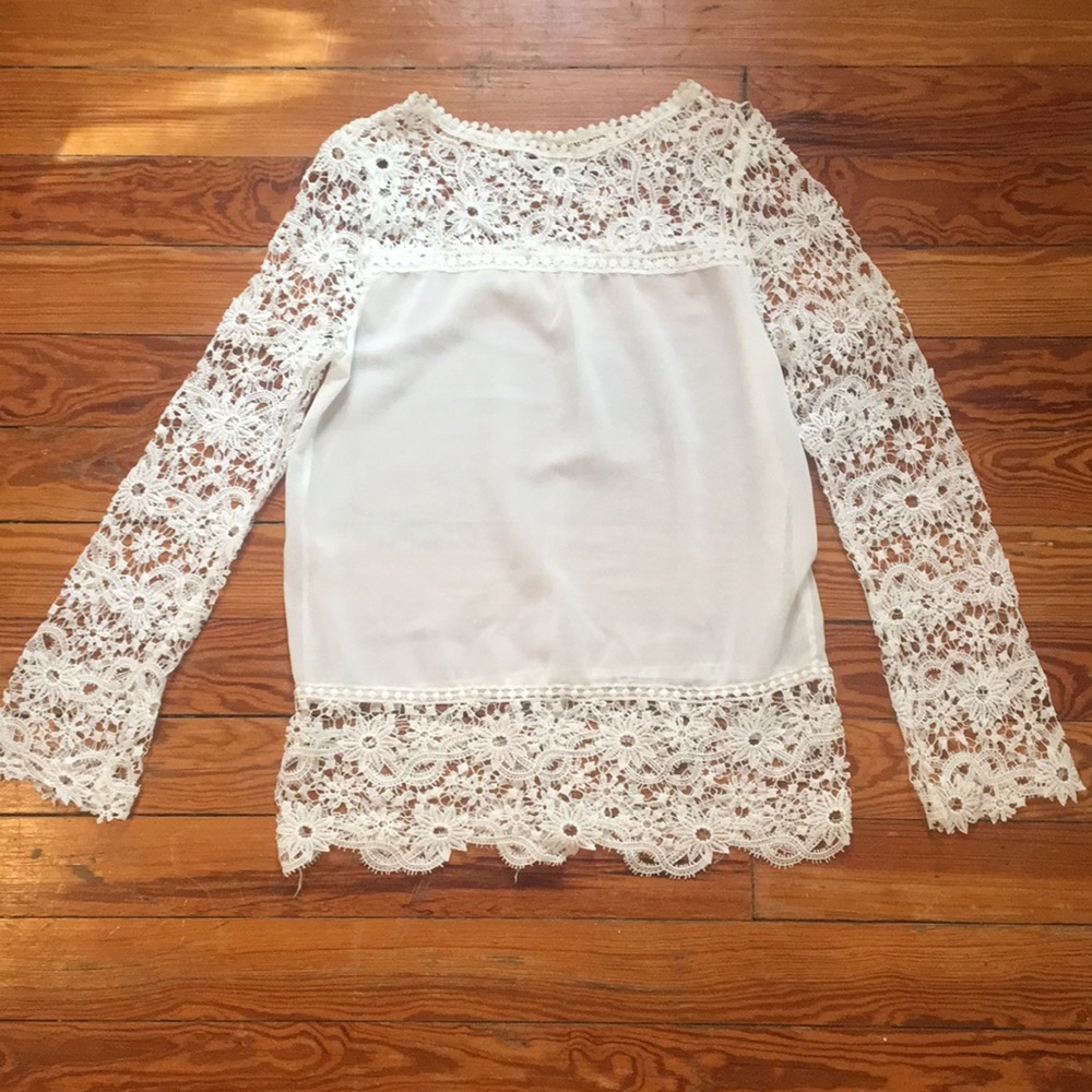 Sheer lace top